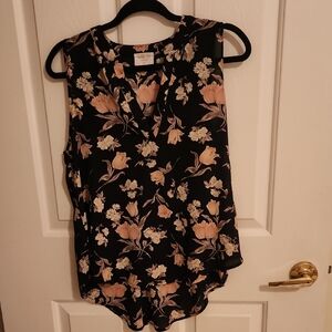 Sienna Sky Black and Pink Floral Blouse